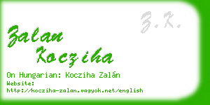 zalan kocziha business card